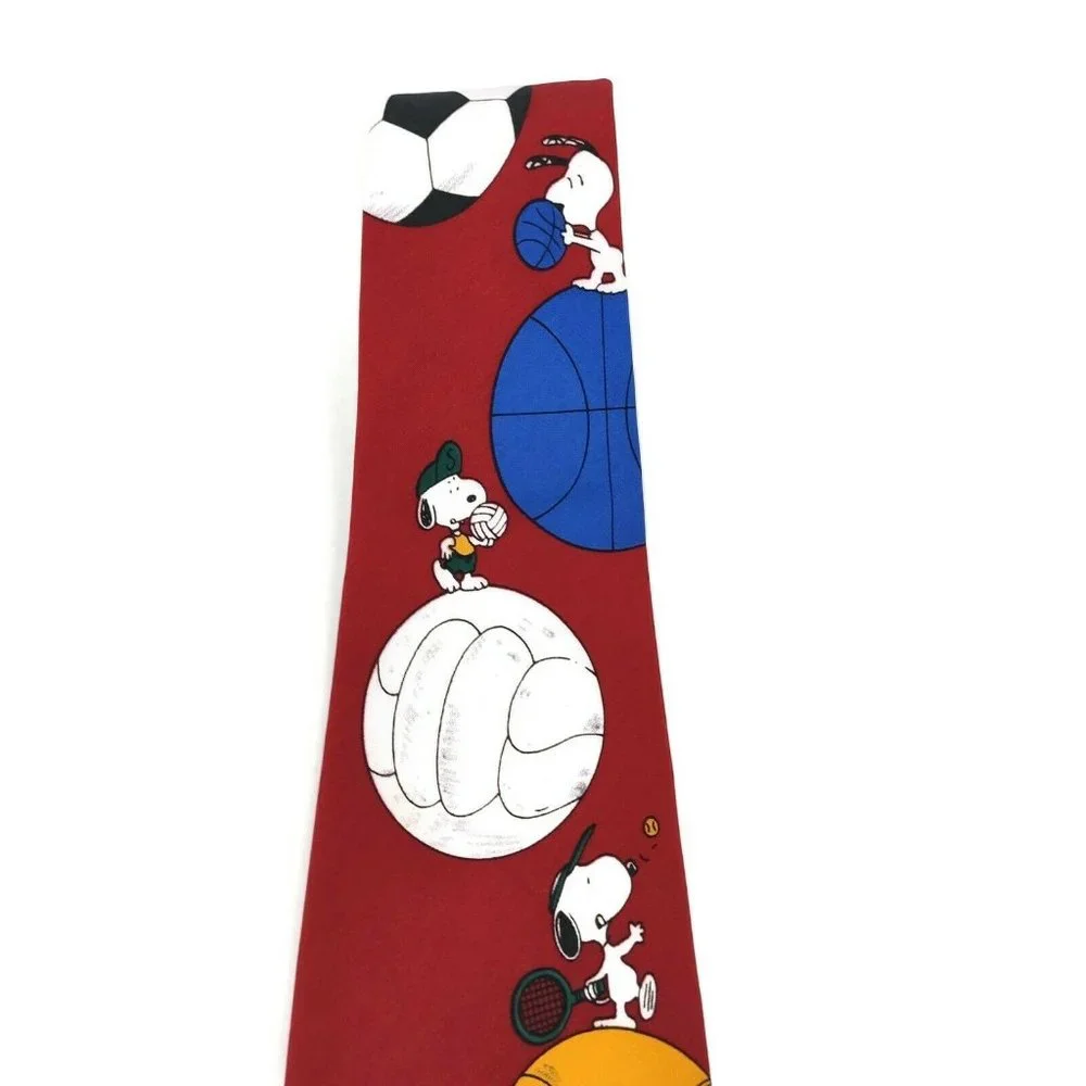 Peanuts Red Snoopy‎ Most Valuable Player Sports Tie
